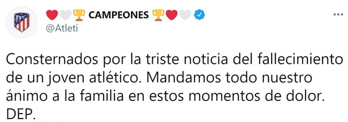 Atletico Madrid taraftarı genç kutlamalarda hayatını kaybetti