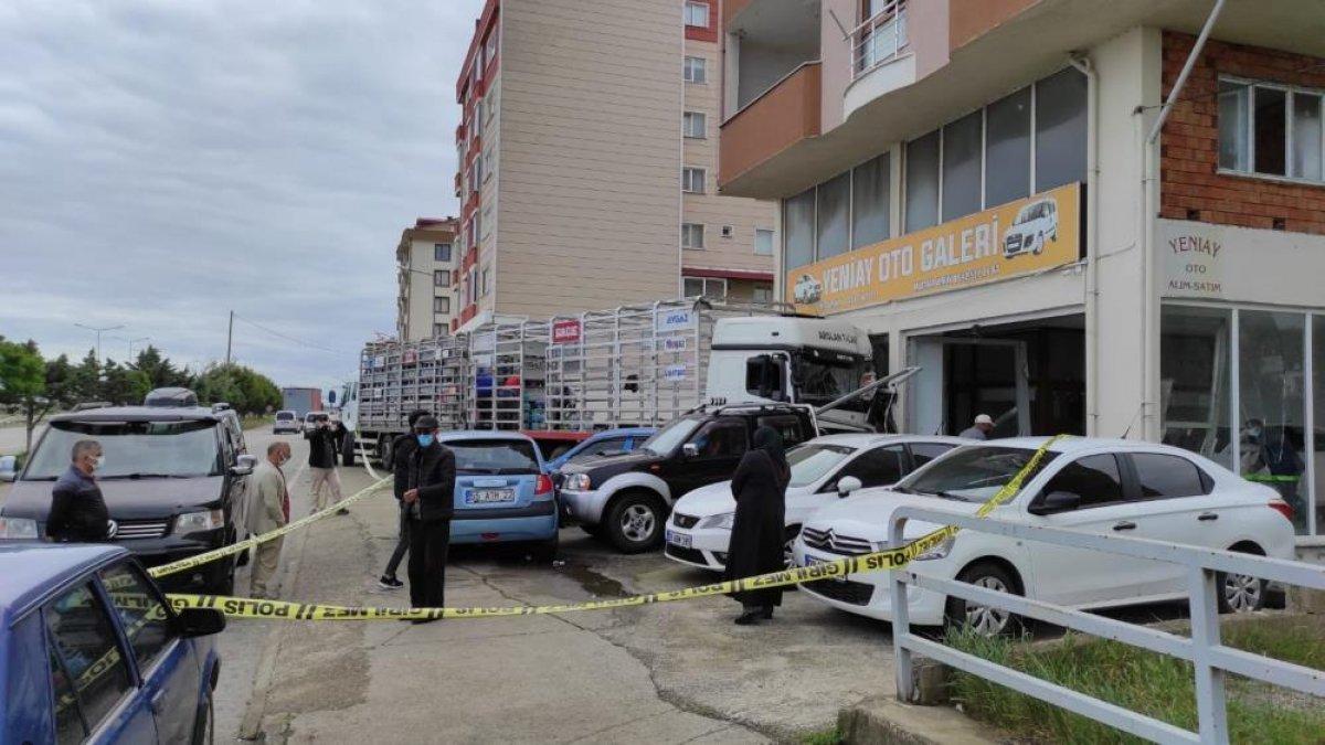 Giresun'da tüp yüklü kamyonet kontrolden çıktı