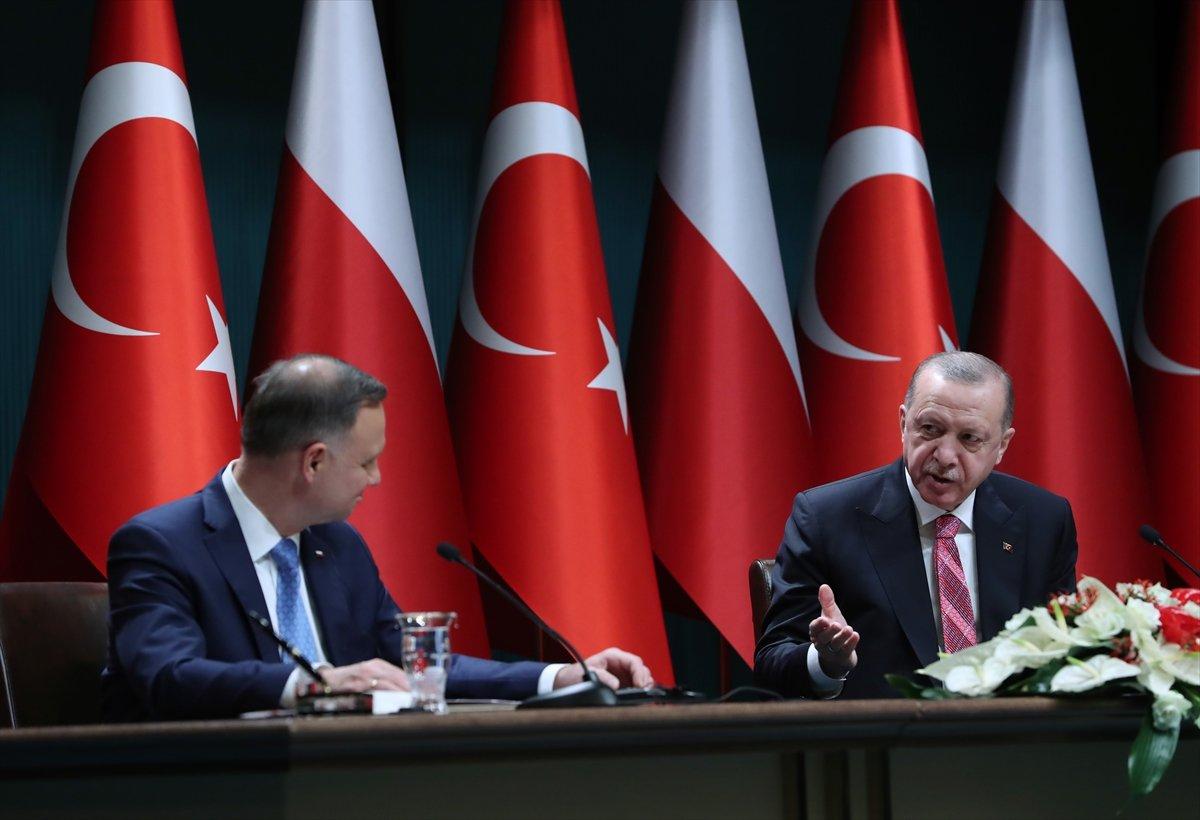 Cumhurbaşkanı Erdoğan ile Polonya Cumhurbaşkanı'ndan ortak açıklama
