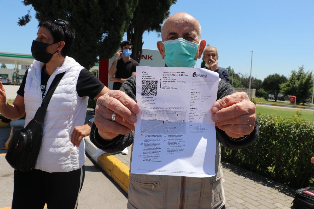 Kocaeli’de otobüs şoförü yolcuları bırakıp kaçtı