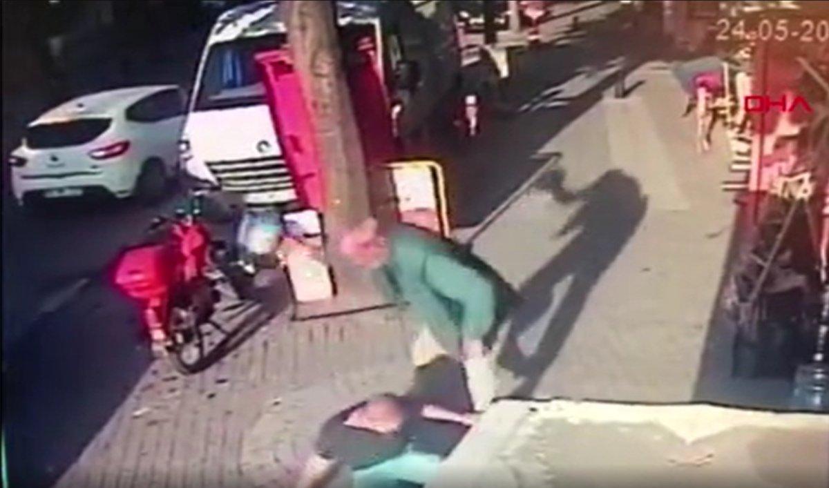 İstanbul’da, kendisine saldıran adamı piknik tüpü ile darbetti