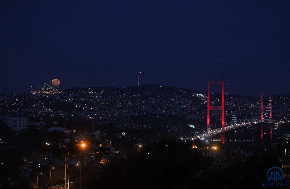 Süper Çiçek Kanlı Ay tutulması başladı