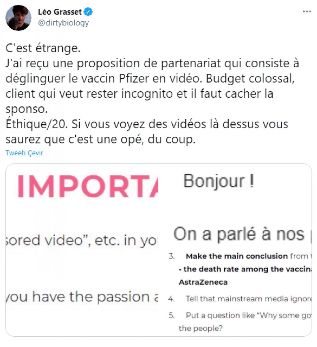 Fransa’da BioNTech aşısını kötülemek için fenomenlere para teklifi