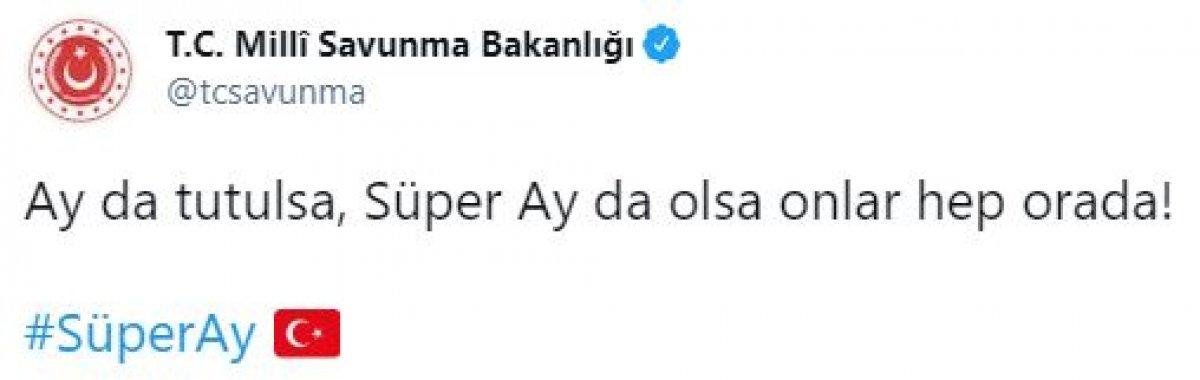 MSB'den, Süper Ay eşliğinde F-16 paylaşımı