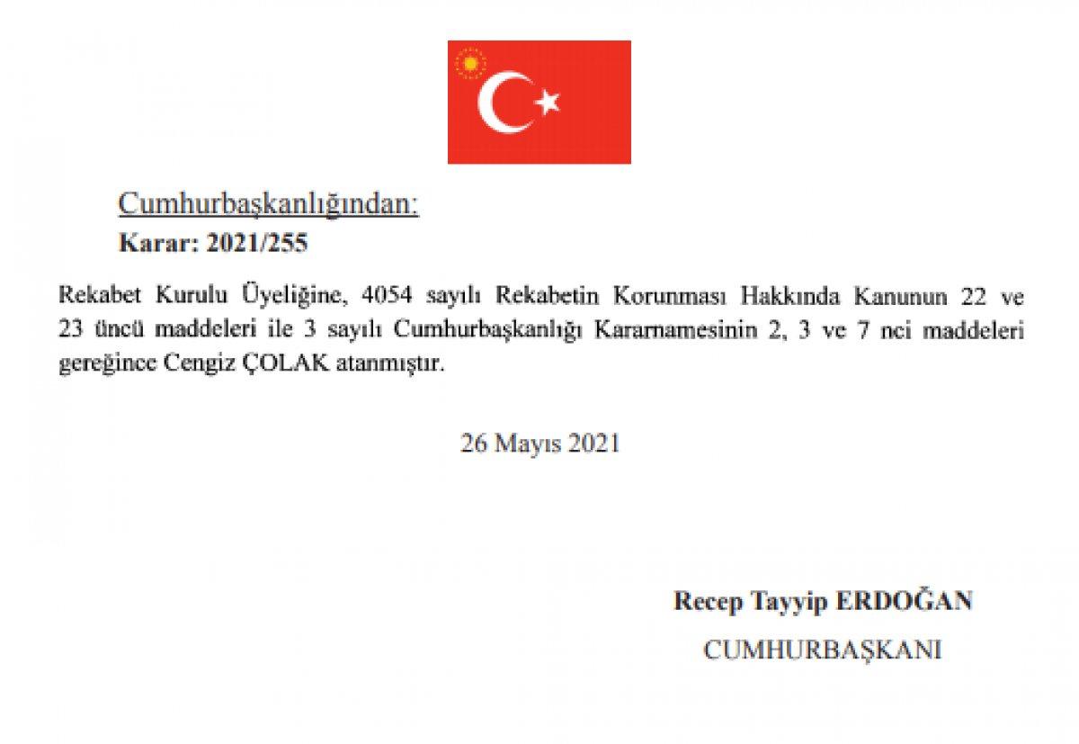 Resmi Gazete'de yayınlandı