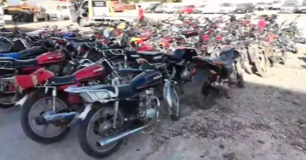 Şanlıurfa'da 154 çalıntı motosiklete el konuldu