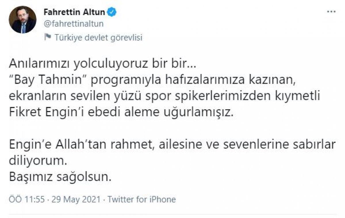 Futbol spikeri Fikret Engin hayatını kaybetti