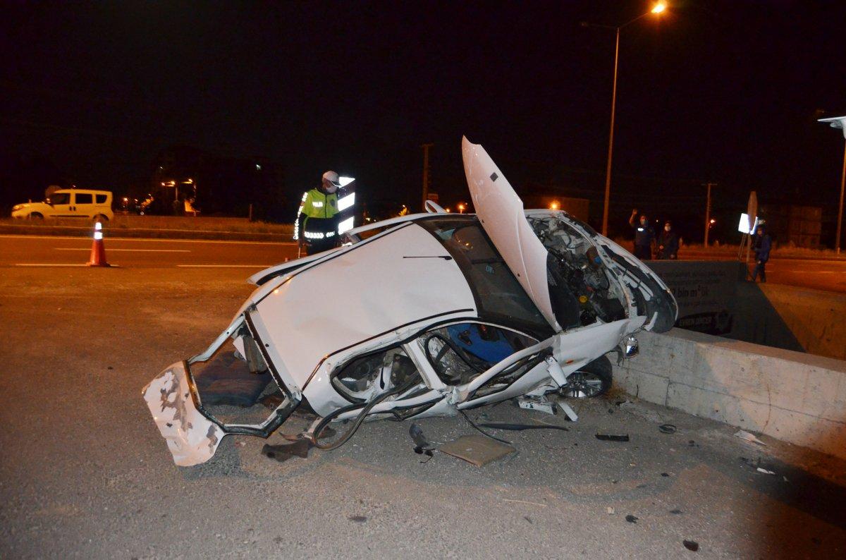 Aksaray'da araçtan fırlayan sürücü, 7 metre yükseklikten alt geçide düştü