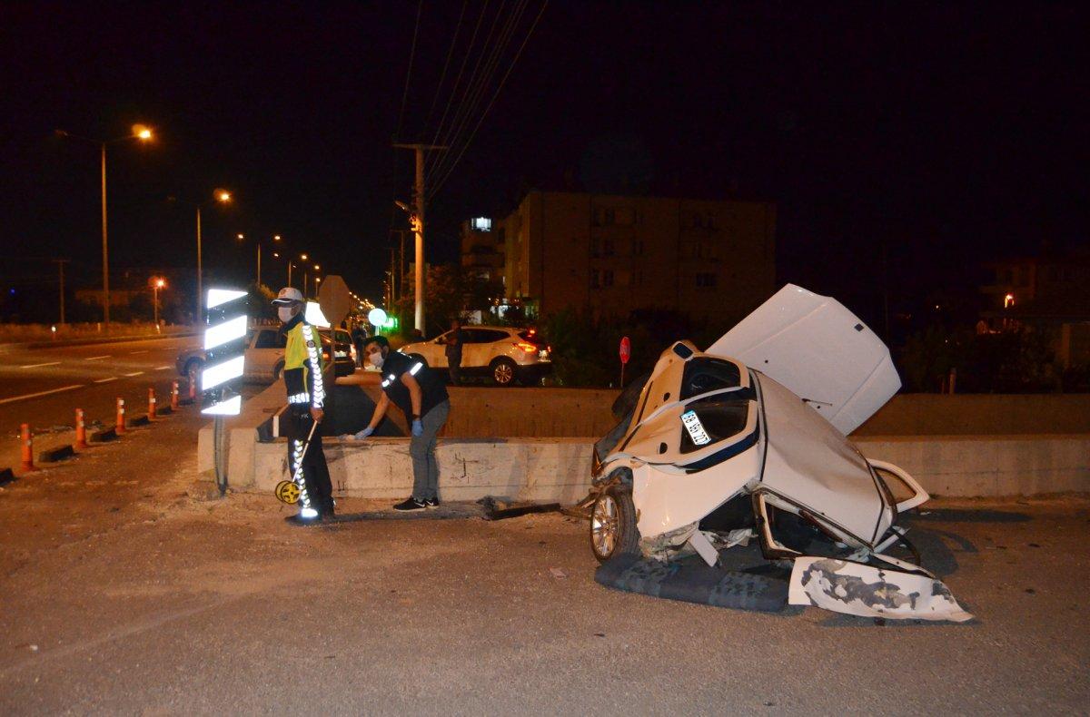Aksaray'da araçtan fırlayan sürücü, 7 metre yükseklikten alt geçide düştü