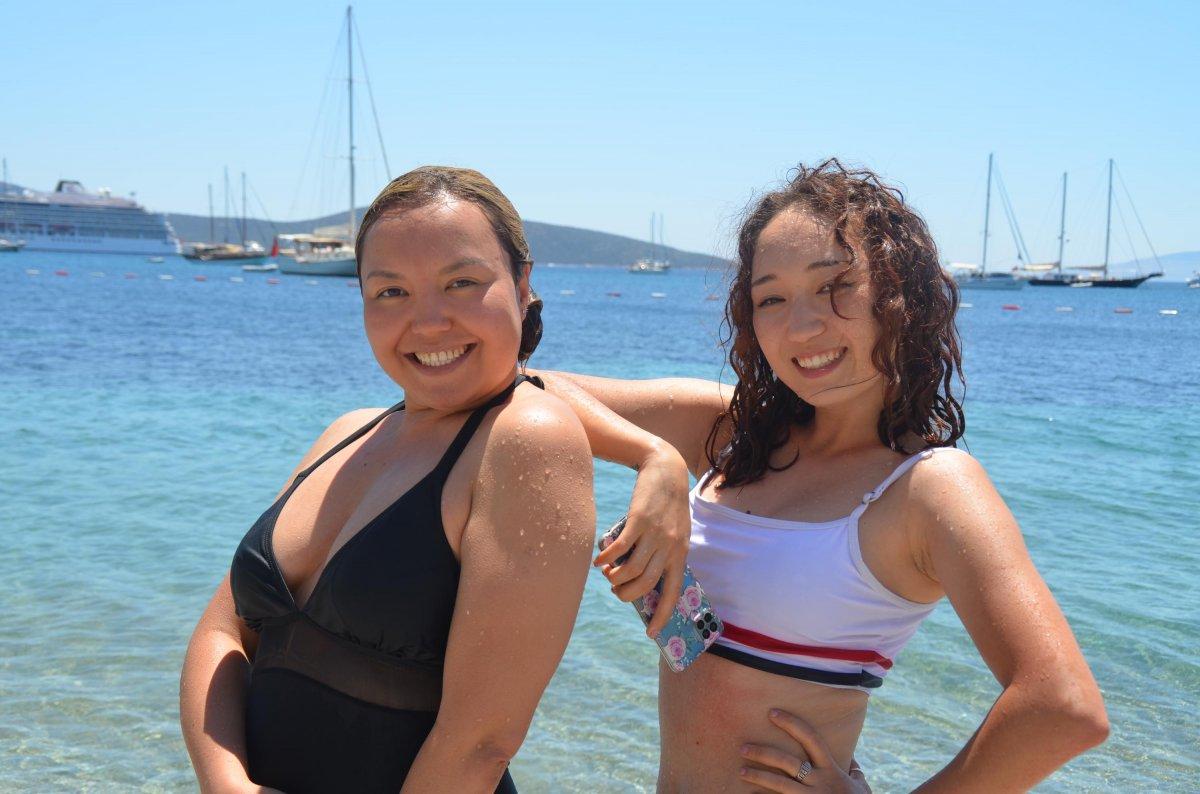 Bodrum'da turistlerin keyifli anları