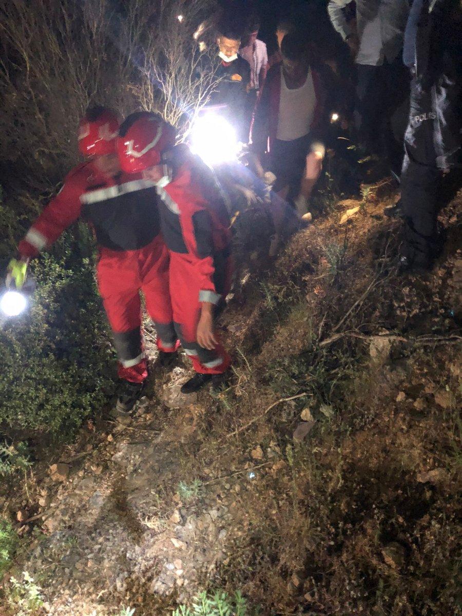 Muğla'da alkol aldıktan sonra uçuruma yuvarlandı