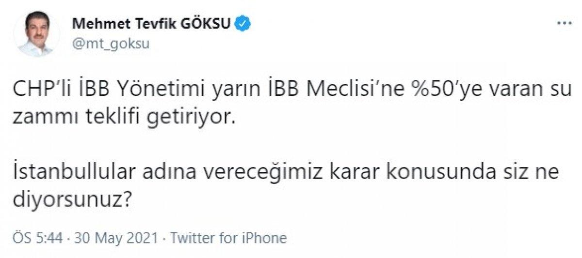 CHP'li İBB yönetiminden İstanbul'da suya yüzde 50 zam teklifi