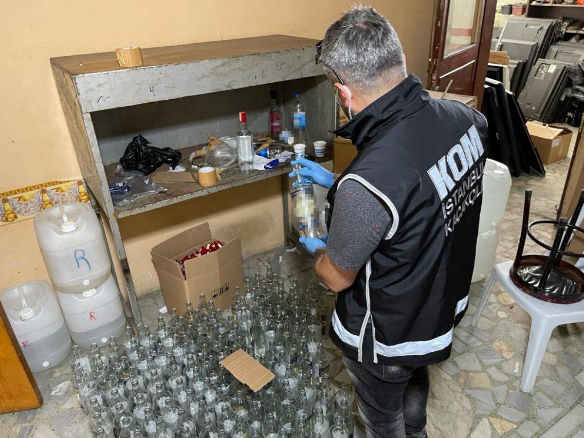 Başakşehir'de 2 ton kaçak içki ele geçirildi