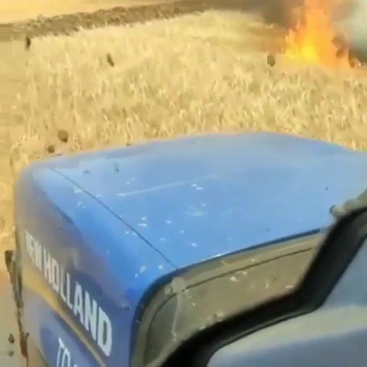 Mardin'de buğday tarlasında yangın