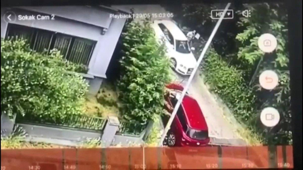 Sarıyer’de otomobili ile yavru köpeği ezip kaçtı