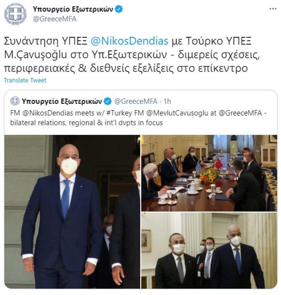 Mevlüt Çavuşoğlu'nun Yunanistan temasları
