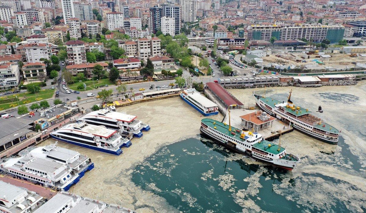 Marmara Denizi'ni deniz salyaları kapladı