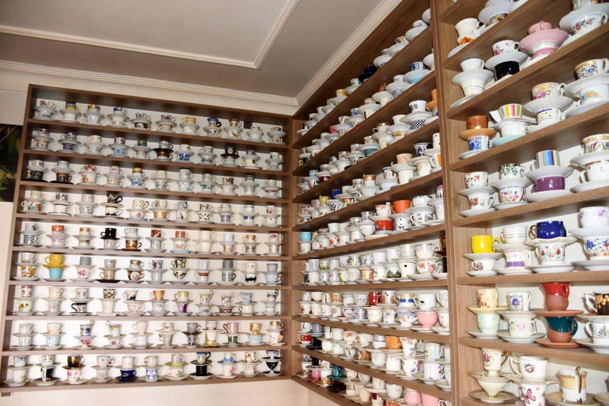 Malatya'da 3 bin kahve fincanı ile koleksiyon yaptı