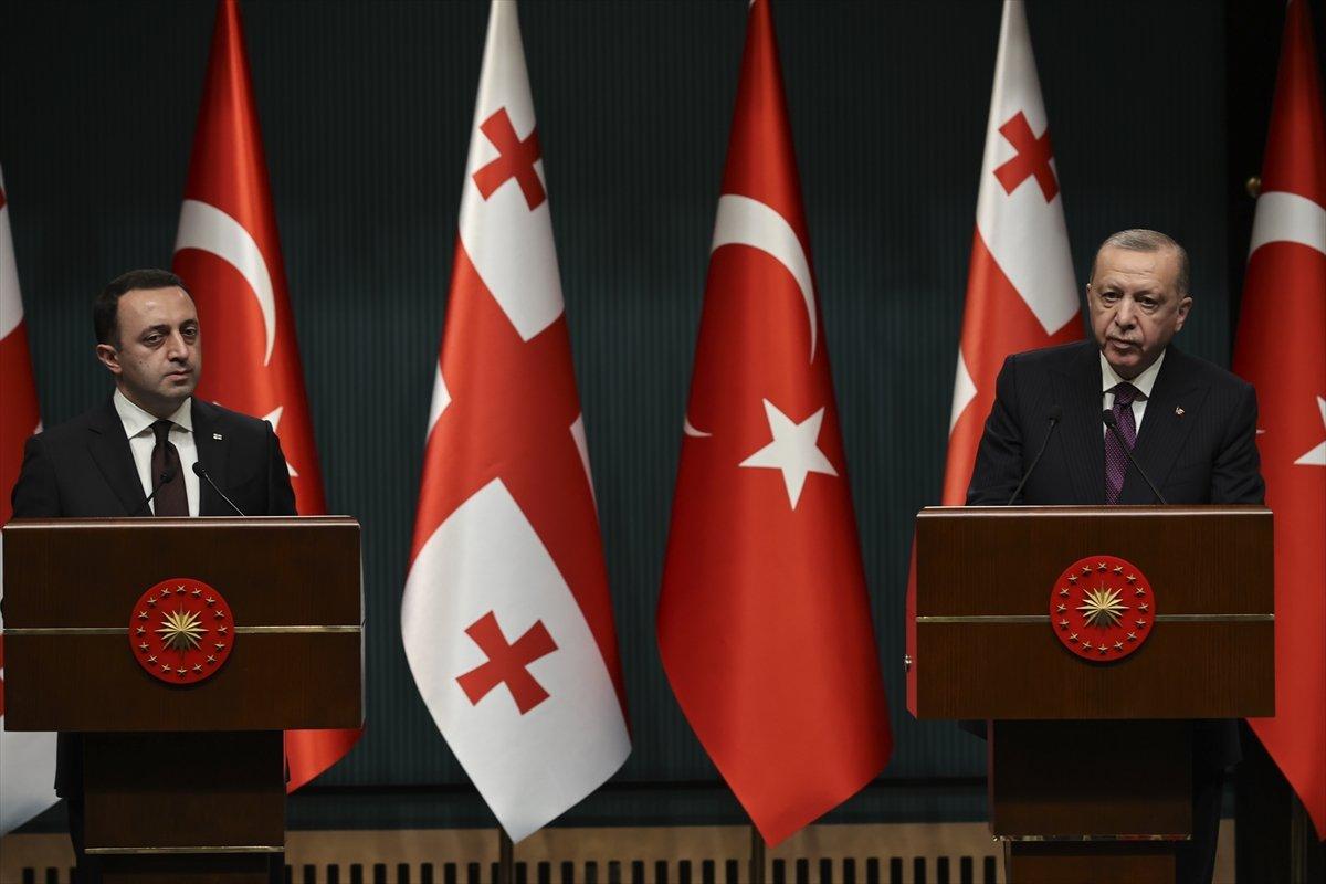 Cumhurbaşkanı Erdoğan ile Gürcistan Başbakanı'ndan ortak açıklama