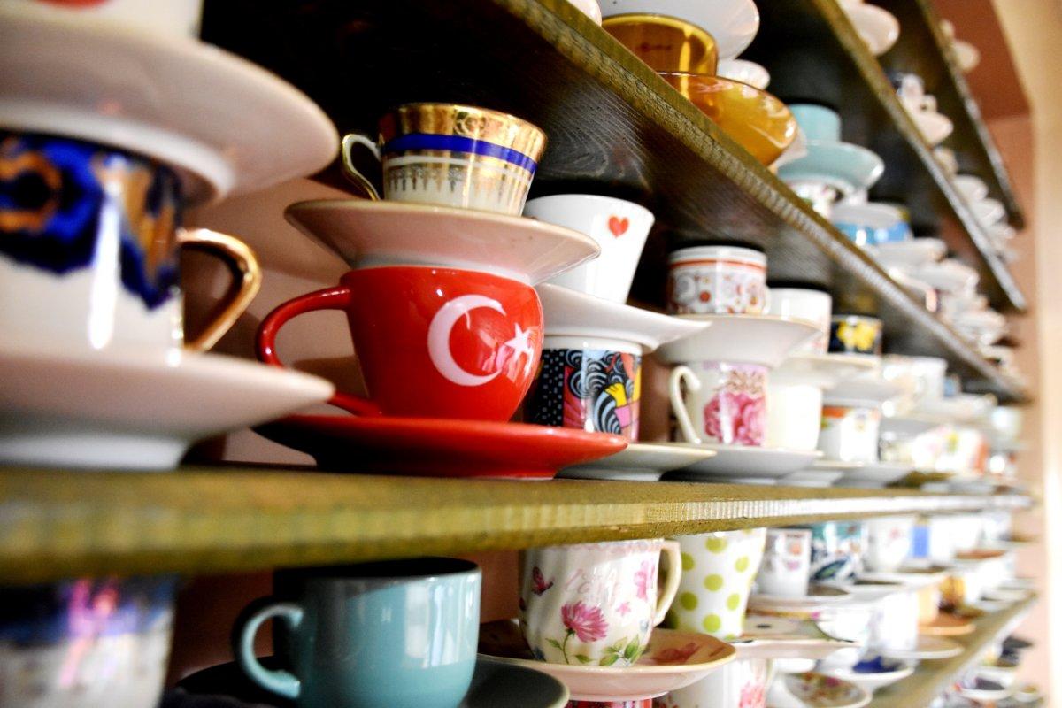 Malatya'da 3 bin kahve fincanı ile koleksiyon yaptı