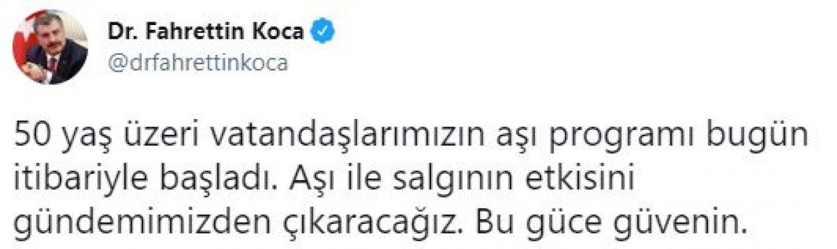 50 yaş ve üzeri vatandaşlar için aşılama başladı