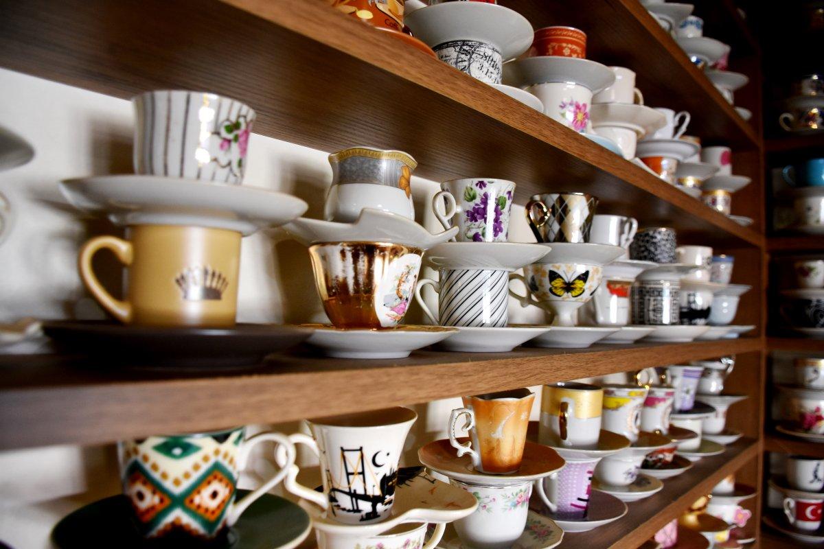 Malatya'da 3 bin kahve fincanı ile koleksiyon yaptı