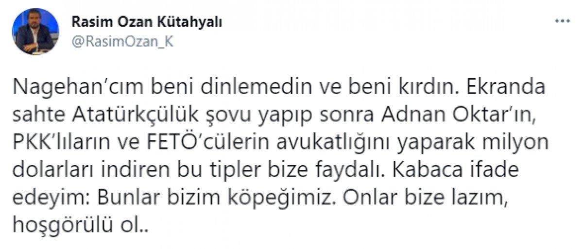 Nagehan Alçı ve Rasim Ozan Kütahyalı sosyal medyada birbirine girdi
