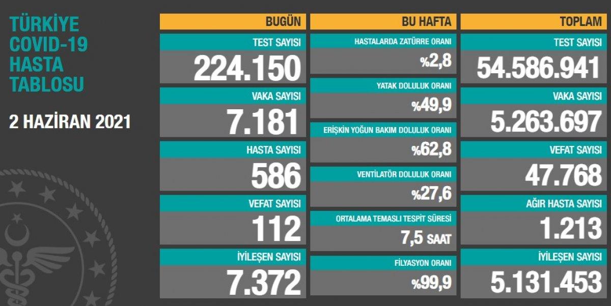 2 Haziran Türkiye'nin koronavirüs tablosu