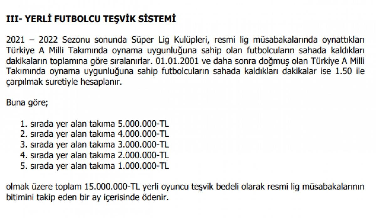 TFF, yerli oyuncu teşvik sistemini açıkladı