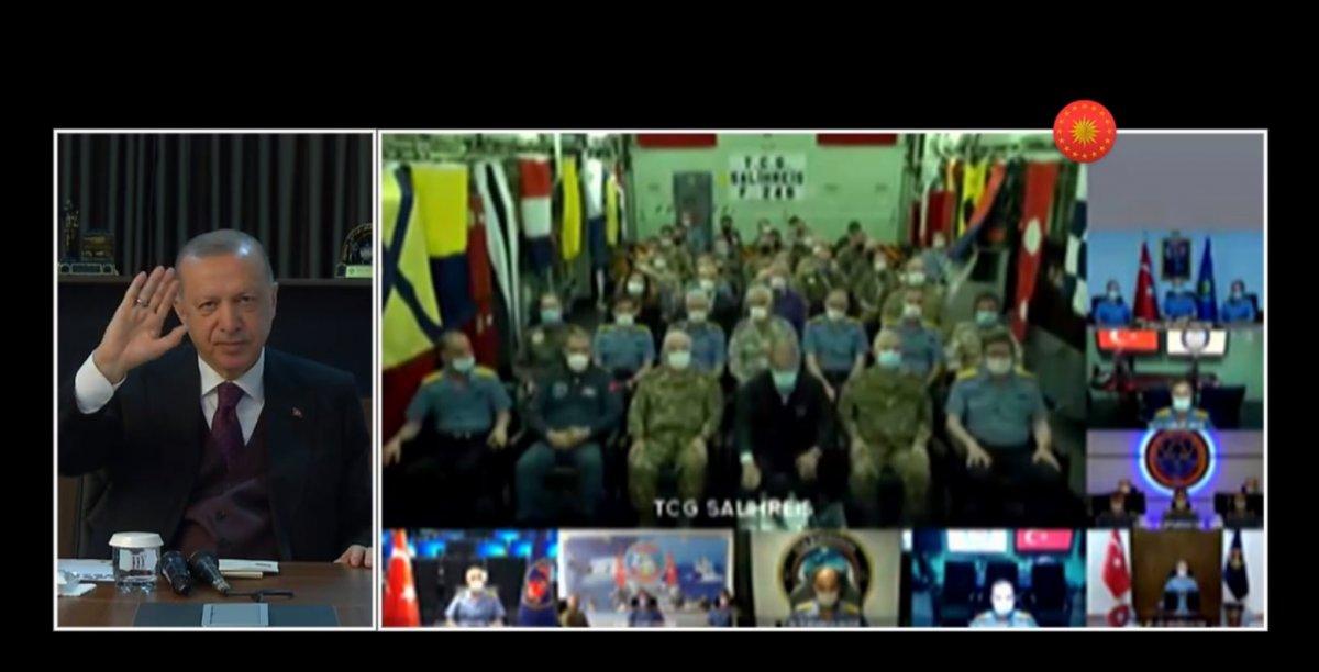 Cumhurbaşkanı Erdoğan, Denizkurdu 2021 Tatbikatı'na canlı bağlantıyla katıldı