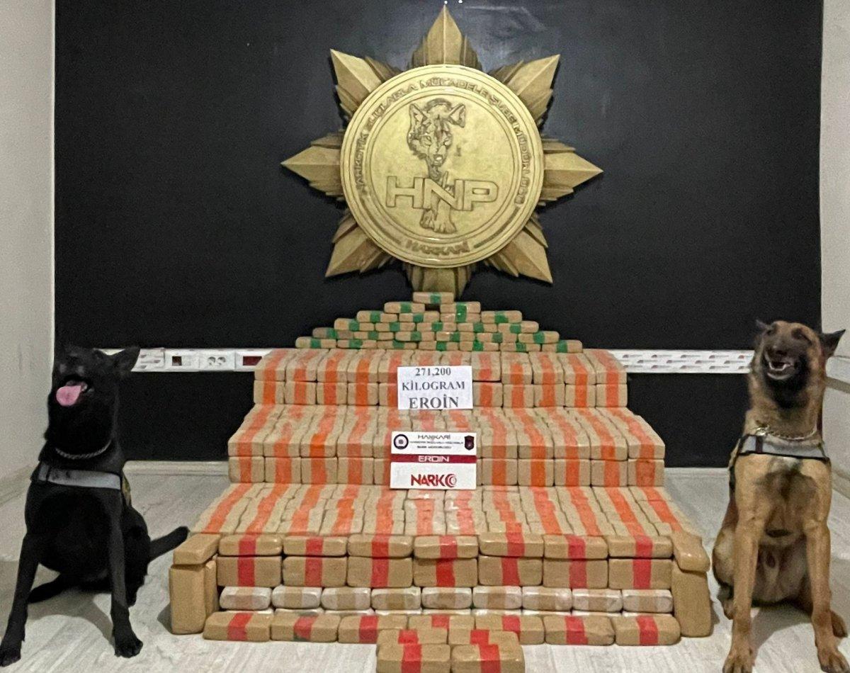 Yüksekova’da 271 kilogram eroin bulundu