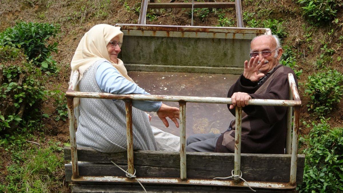 Rizeli çiftin raylı sistemi