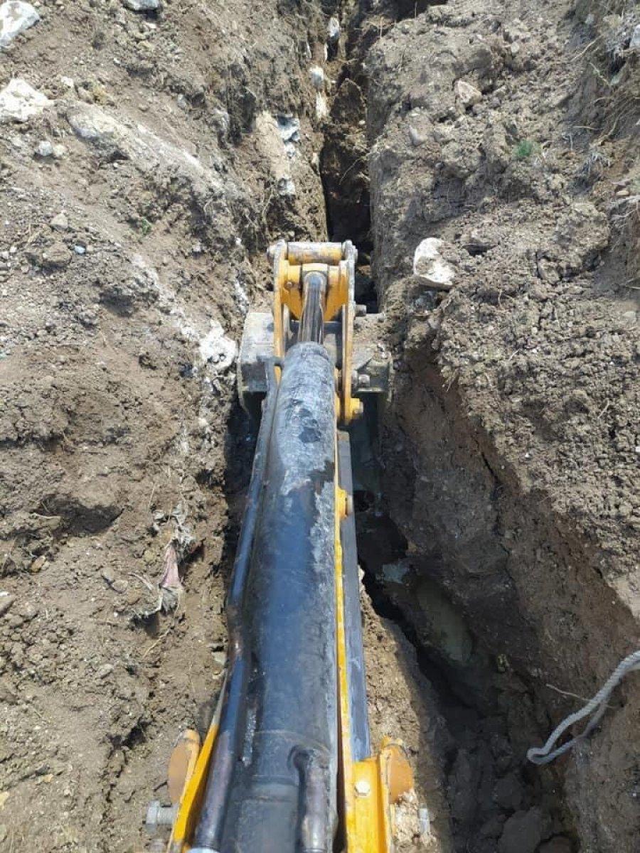 Çankırı'da su hattı çekerken, göçük altında kaldı