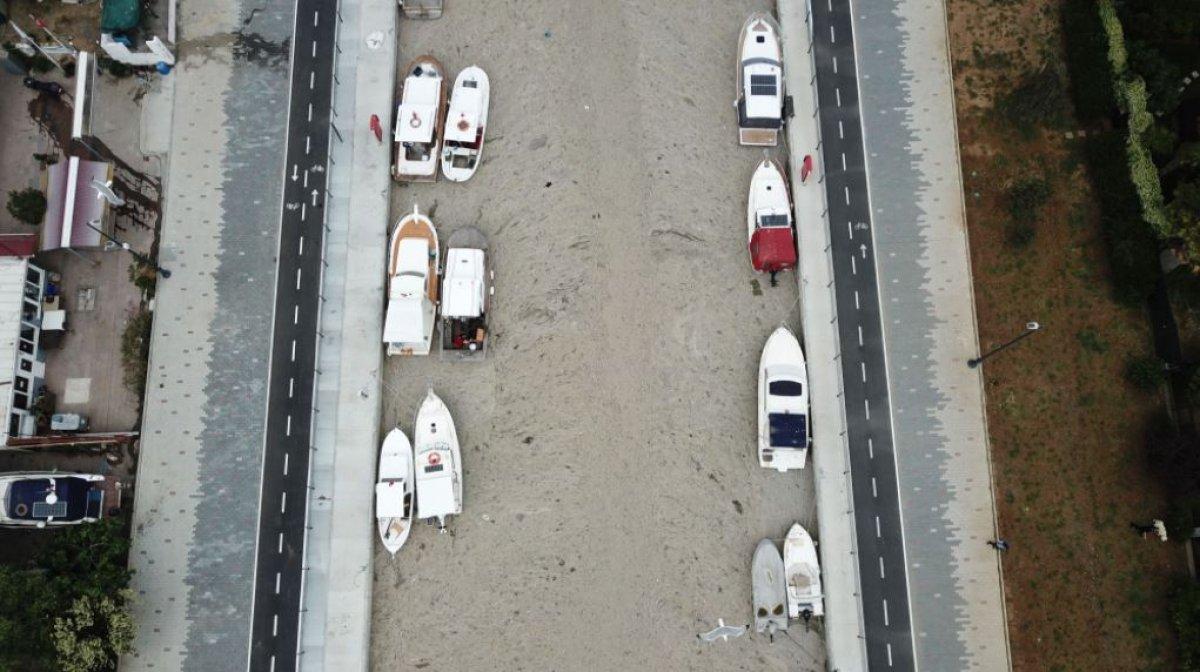 Kadıköy Kurbağlıdere deniz salyasıyla kaplandı