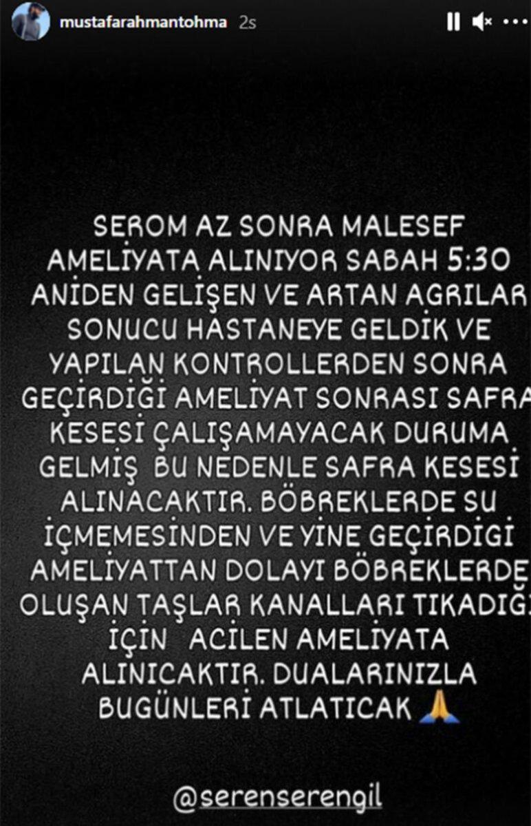 Seren Serengil ameliyat oldu