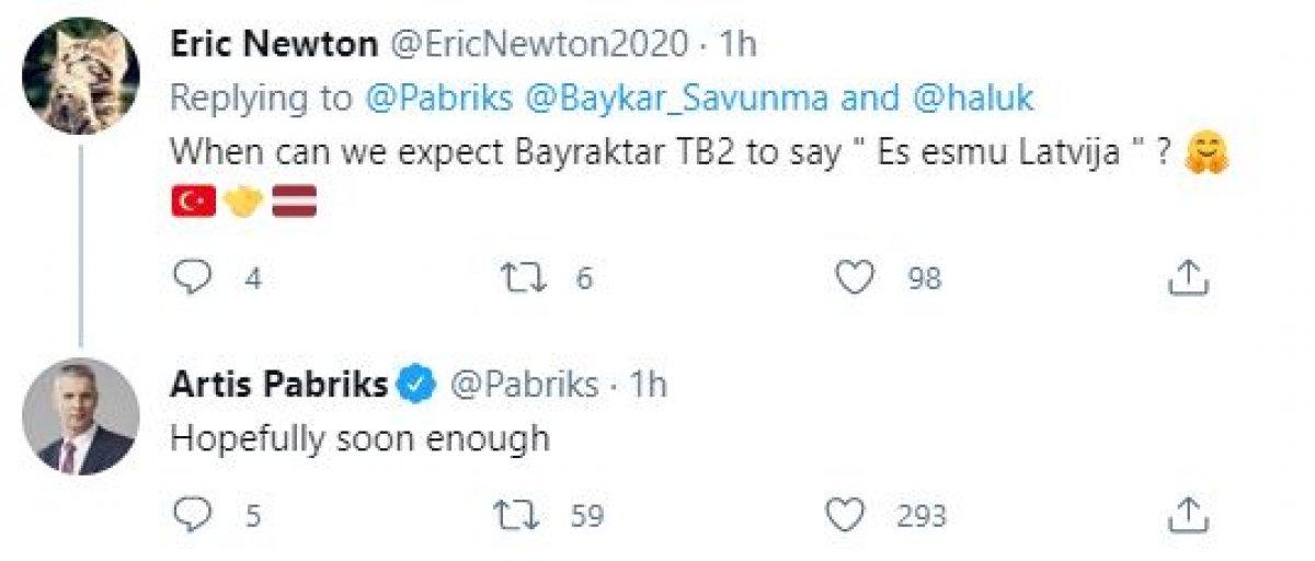 Letonya Savunma Bakanı Artis Pabriks​​​​​​​, SİHA'ları inceledi