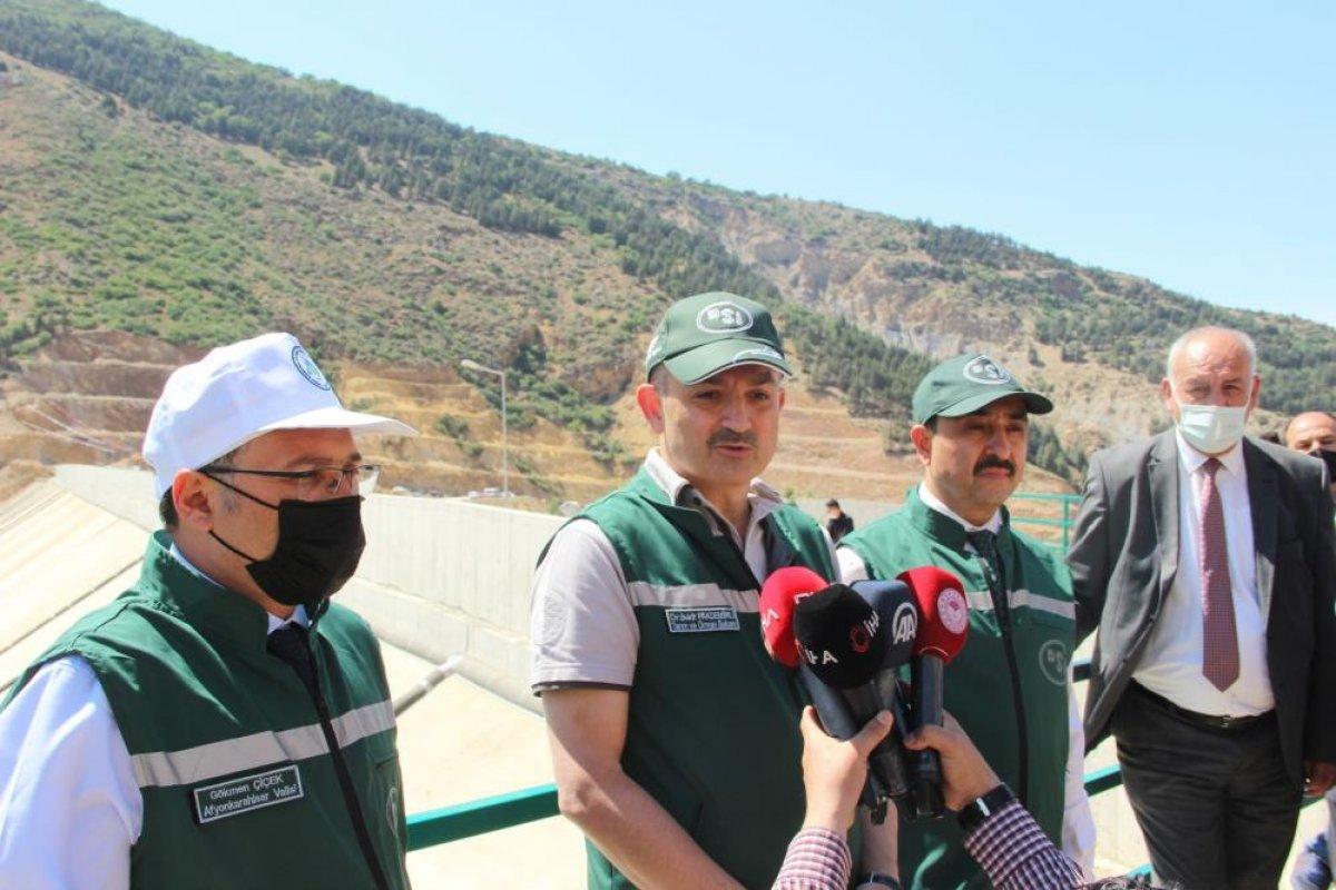 Bekir Pakdemirli, Çay Barajı’ndan ilk suyu verdi