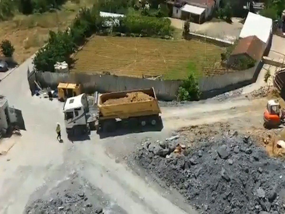 İBB, Yenidoğan Metro Hattı inşaatını hafriyatla kapatmayı sürdürüyor