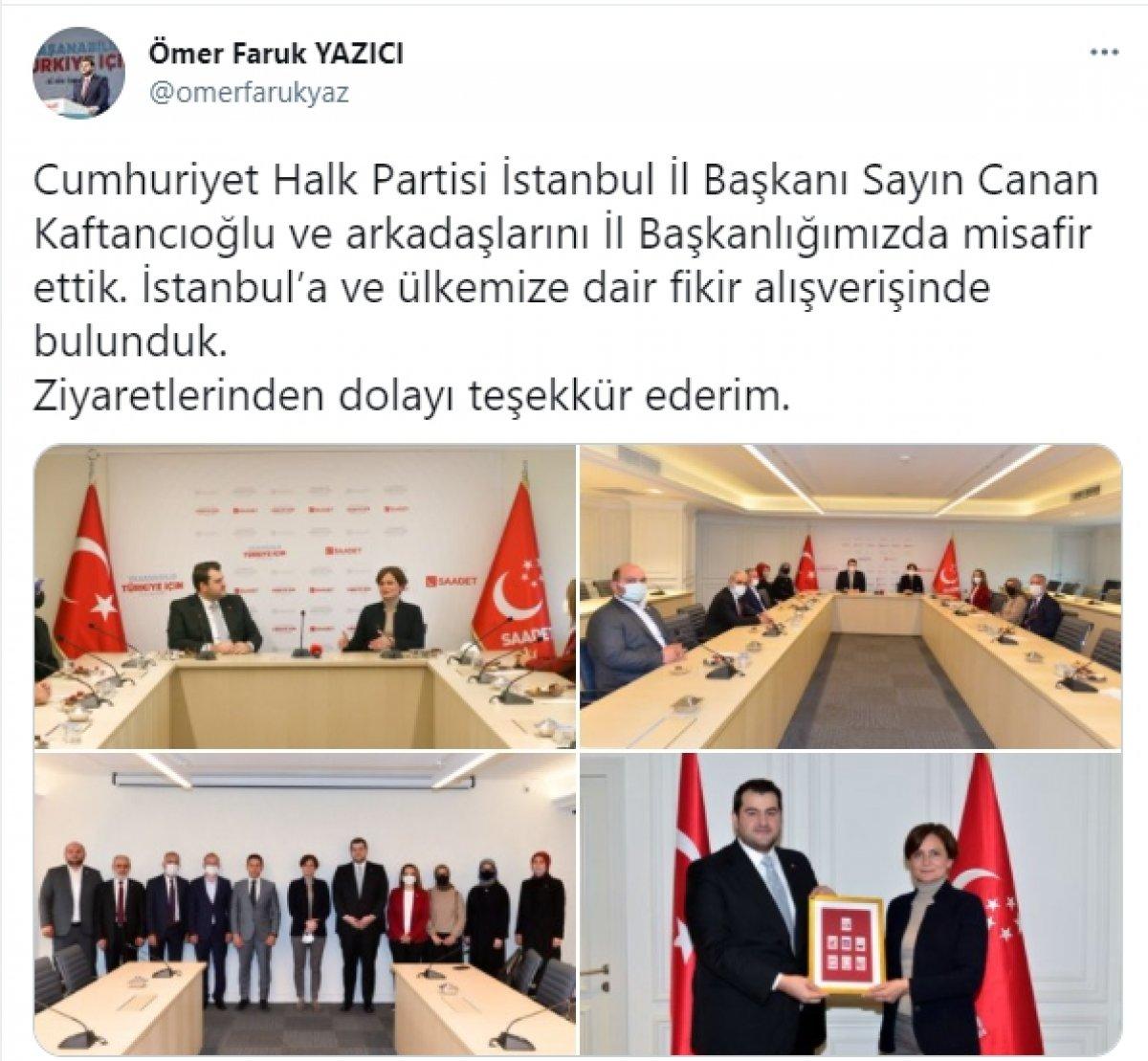 CHP’den Saadet Partisi’ne ziyaret