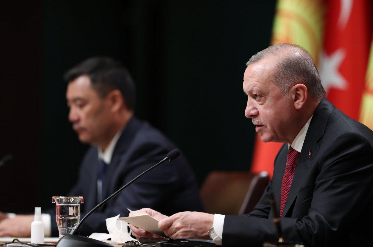 Cumhurbaşkanı Erdoğan: Kırgızistan'la ticaret hacmindeki hedefimiz 1 milyar dolar