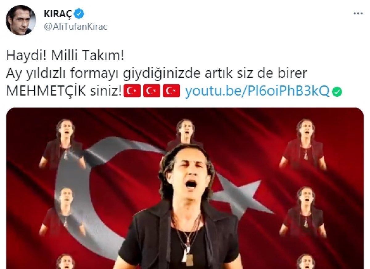 Kıraç'ın milli takım futbolcularına şarkısında Mehmetçik demesi tepki topladı