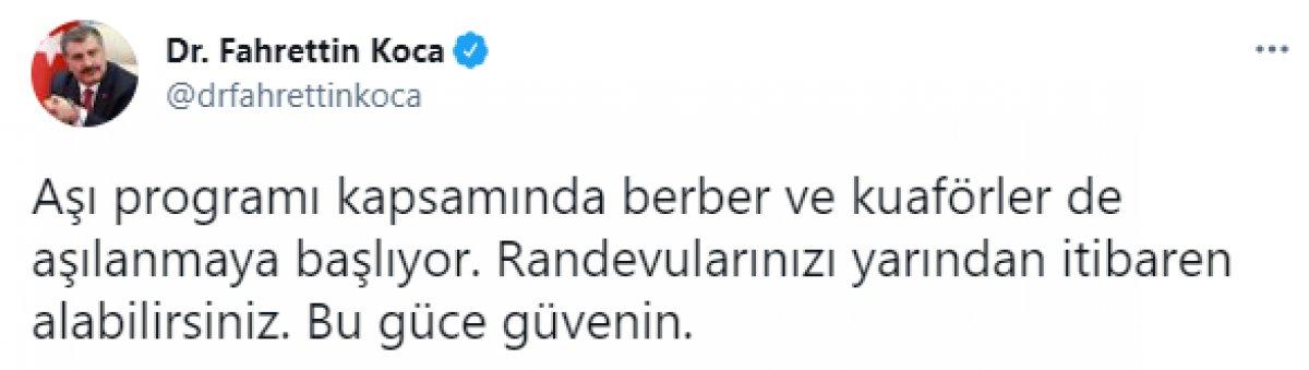 Üç meslek grubu daha aşılamaya dahil edildi