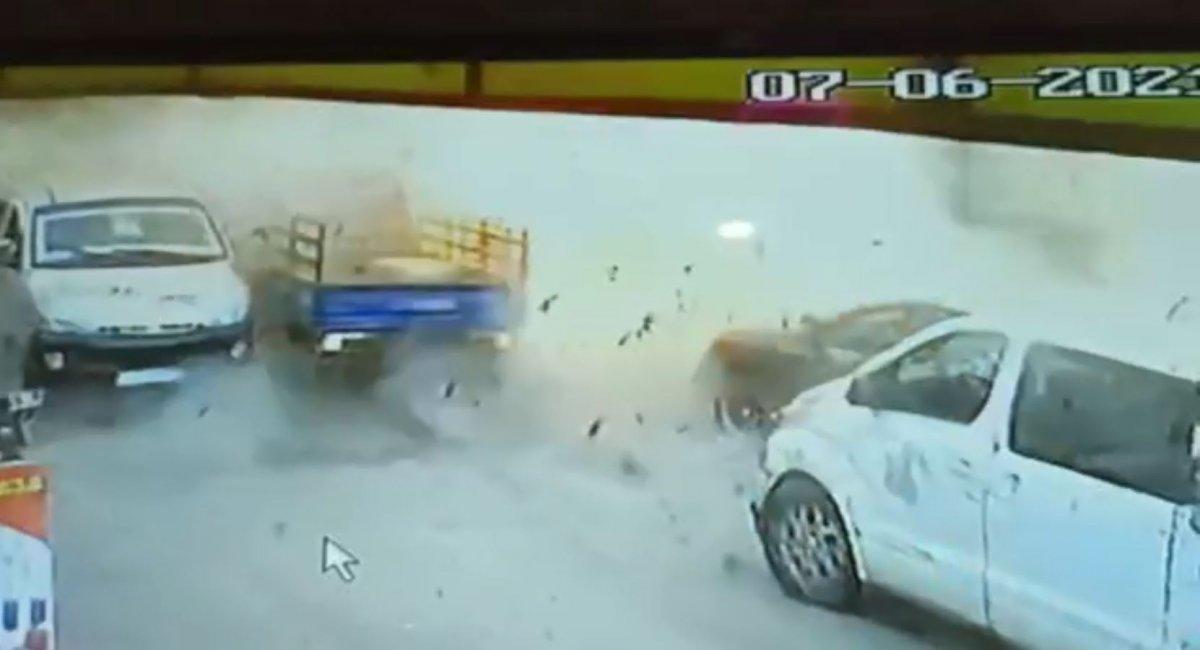 Çobanbey'deki terör saldırısının görüntüsü