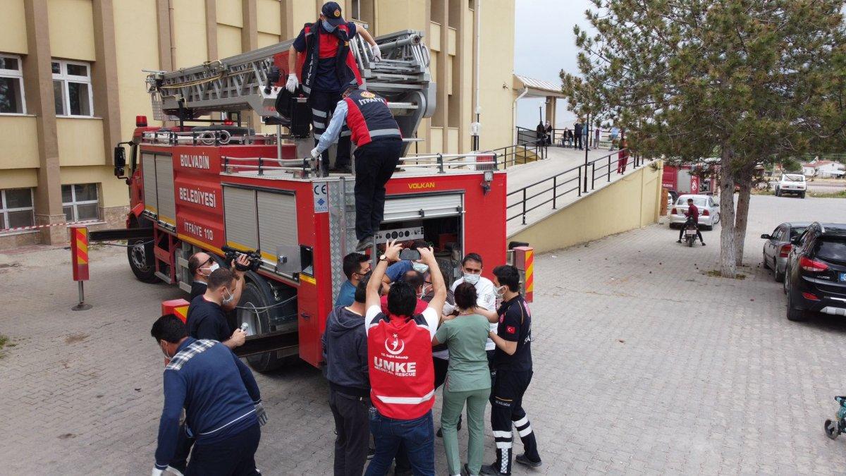 Afyonkarahisar'da görüntüler film setinden değil, yangın tatbikatından