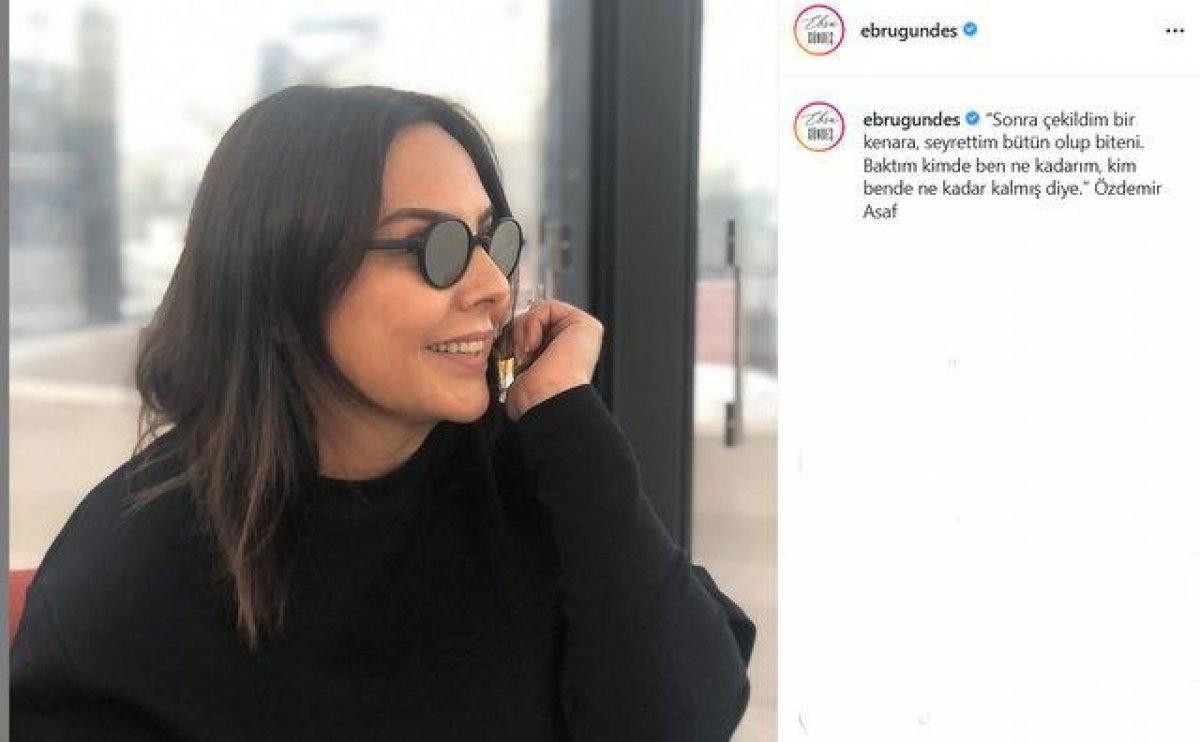 Ebru Gündeş'ten göndermeli paylaşım