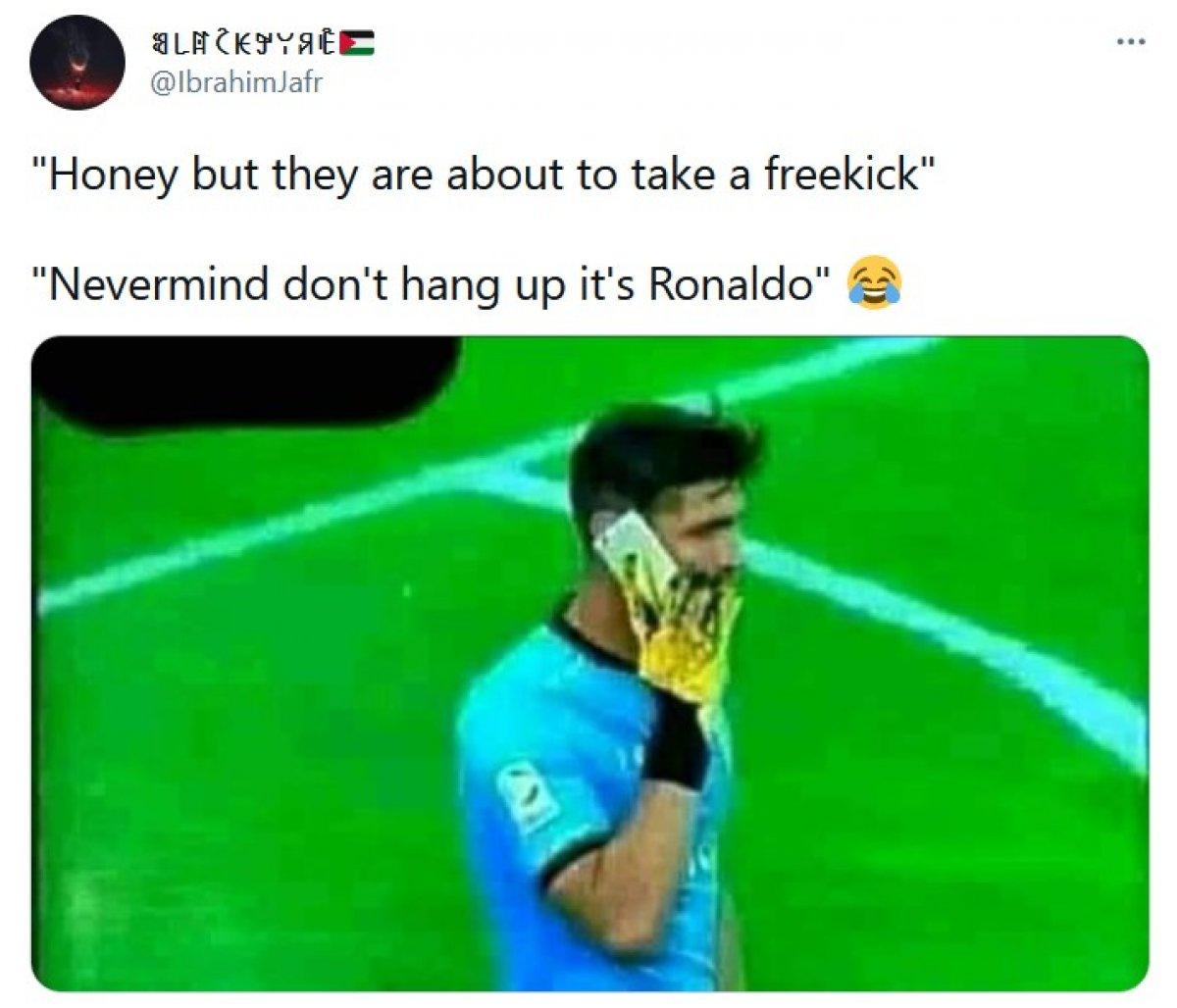 Ronaldo'nun kullandığı frikik alay konusu oldu