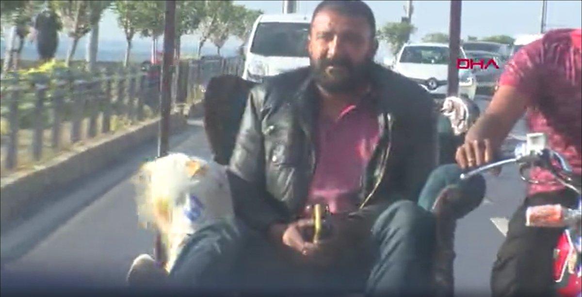 İstanbul’da motosiklete berjer koltuk monte edip trafiğe çıktılar