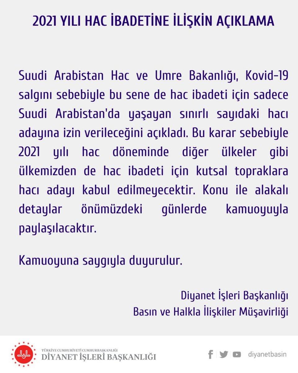 Suudi Arabistan'dan hac kararı