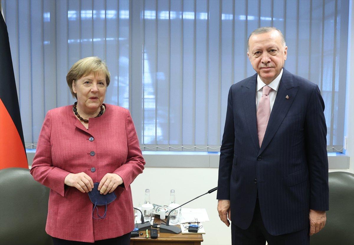 Cumhurbaşkanı Erdoğan ile Angela Merkel görüşmesi