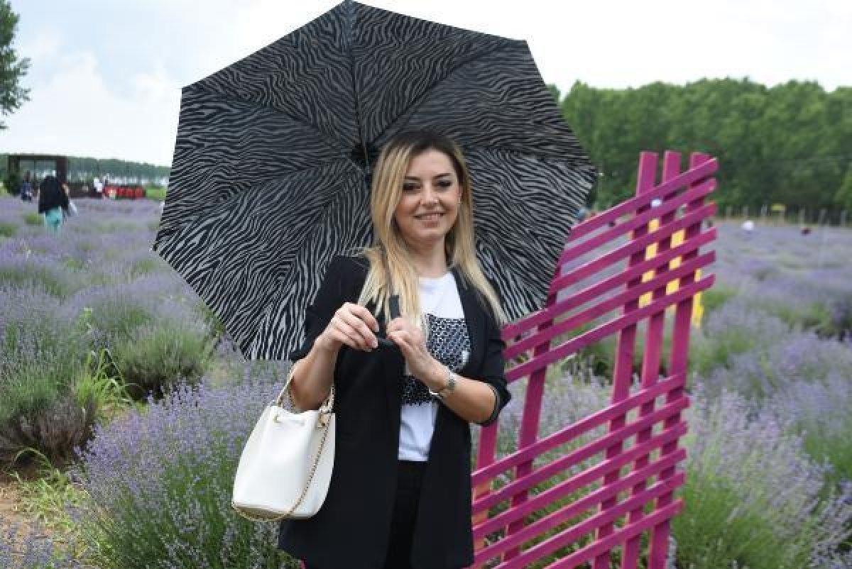 Edirne'de mor tarlalar festival alanına döndü
